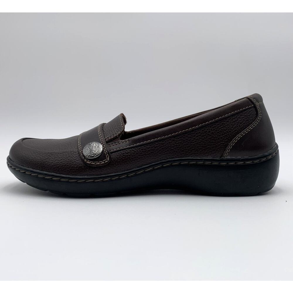 Clarks Collection Cora Giny Brown Leather Loafers Women’s 7.5 M Ultimate Comfort